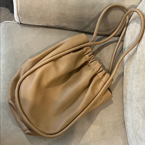 OAK + FORT Brown Gathered Shoulder Bag - Picture 1 of 3